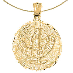 10K, 14K or 18K Gold Hole In One Pendant