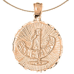 10K, 14K or 18K Gold Hole In One Pendant