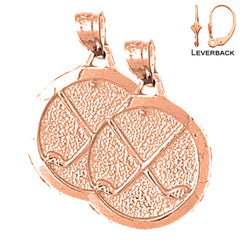 14K or 18K Gold Golf Clubs Earrings