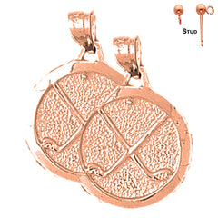 14K or 18K Gold Golf Clubs Earrings