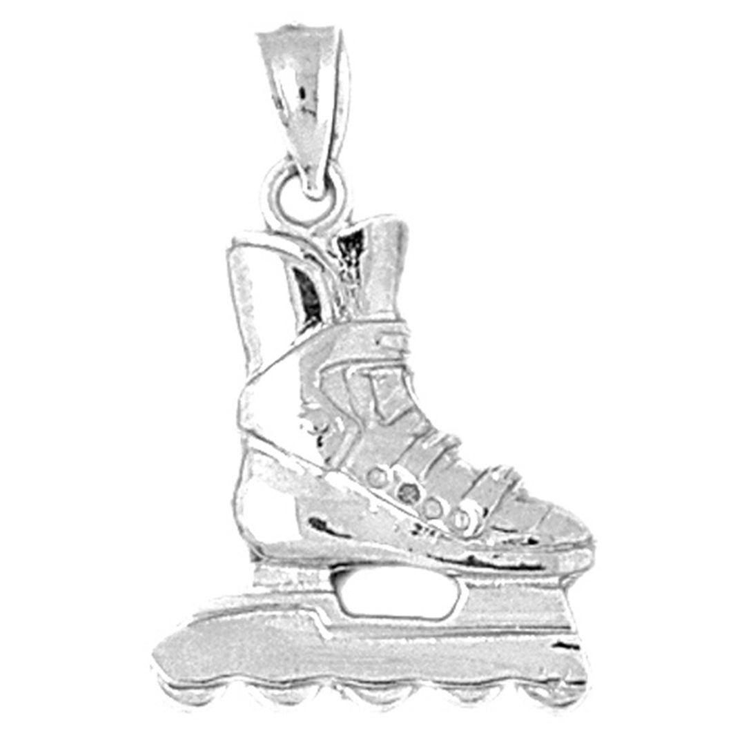 10K, 14K or 18K Gold Roller Blades Pendant