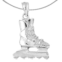Roller Blades-Anhänger aus 10 Karat, 14 Karat oder 18 Karat Gold