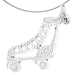 14K or 18K Gold Roller Skates Pendant