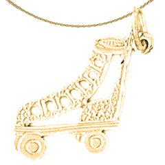 14K or 18K Gold Roller Skates Pendant