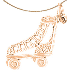 14K or 18K Gold Roller Skates Pendant
