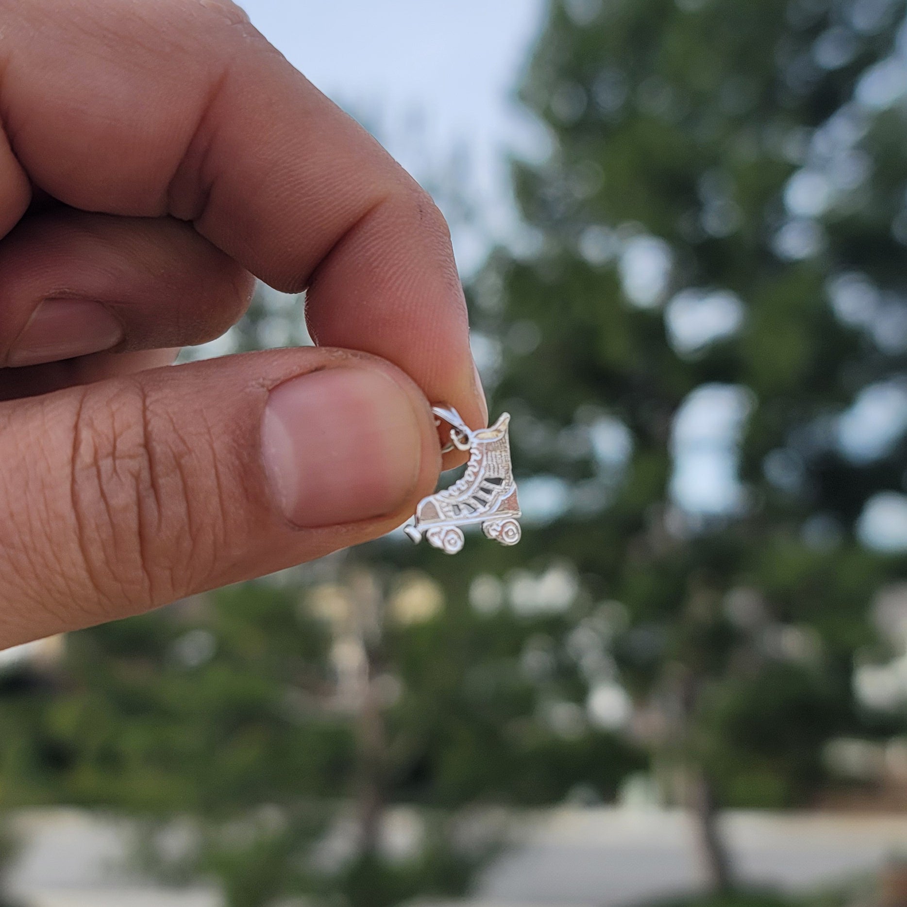 14K or 18K Gold Roller Skates Pendant