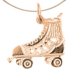 14K or 18K Gold Roller Skates Pendant