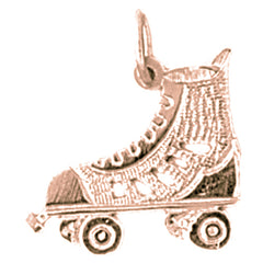 14K or 18K Gold Roller Skates Pendant
