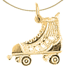 14K or 18K Gold Roller Skates Pendant