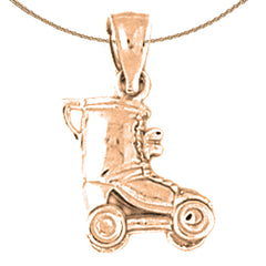 14K or 18K Gold Roller Skates Pendant