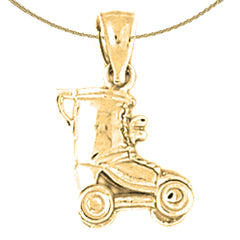 14K or 18K Gold Roller Skates Pendant