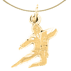 14K or 18K Gold Martial Arts Karate Pendant