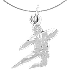 14K or 18K Gold Martial Arts Karate Pendant
