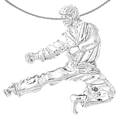 10K, 14K or 18K Gold Martial Arts Karate Pendant