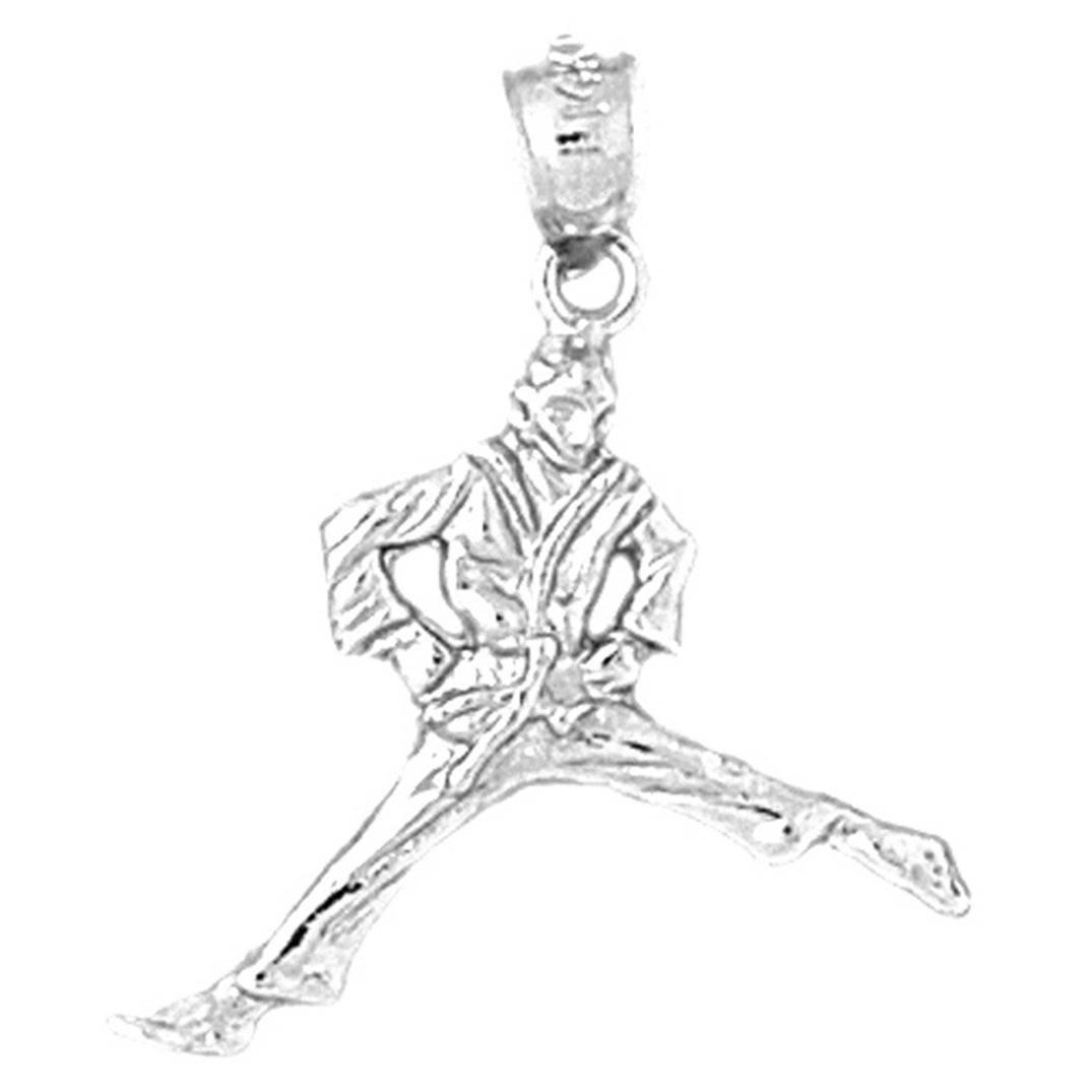 14K or 18K Gold Martial Arts Karate Pendant