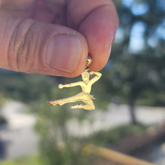14K or 18K Gold Martial Arts Karate Pendant