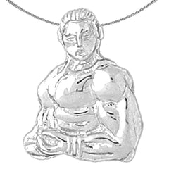 10K, 14K or 18K Gold Body Builder Pendant