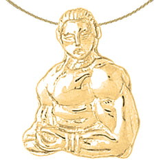 10K, 14K or 18K Gold Body Builder Pendant