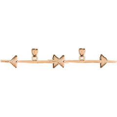 14K or 18K Gold 12mm 3D Barbell Earrings