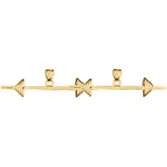 14K or 18K Gold 12mm 3D Barbell Earrings