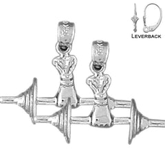 14K or 18K Gold Barbell Earrings