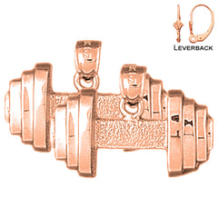 14K or 18K Gold Dumbbell Earrings