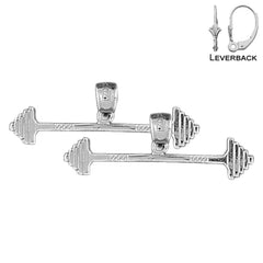 14K or 18K Gold Barbell Earrings