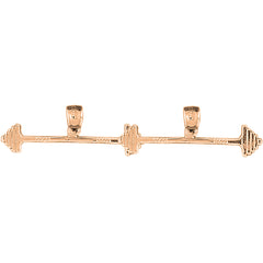 14K or 18K Gold 11mm Barbell Earrings