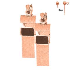 14K or 18K Gold 3D Whistle Earrings