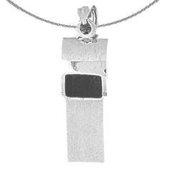 10K, 14K or 18K Gold 3D Whistle Pendant