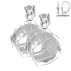 14K or 18K Gold 3D Volleyball Earrings