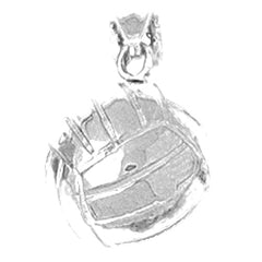 10K, 14K or 18K Gold 3D Volleyball Pendant