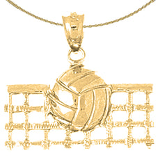 14K or 18K Gold Volleyball Pendant