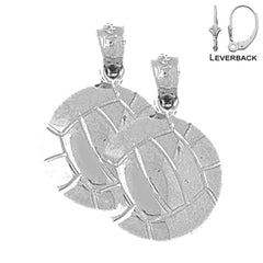 14K or 18K Gold Volleyball Earrings