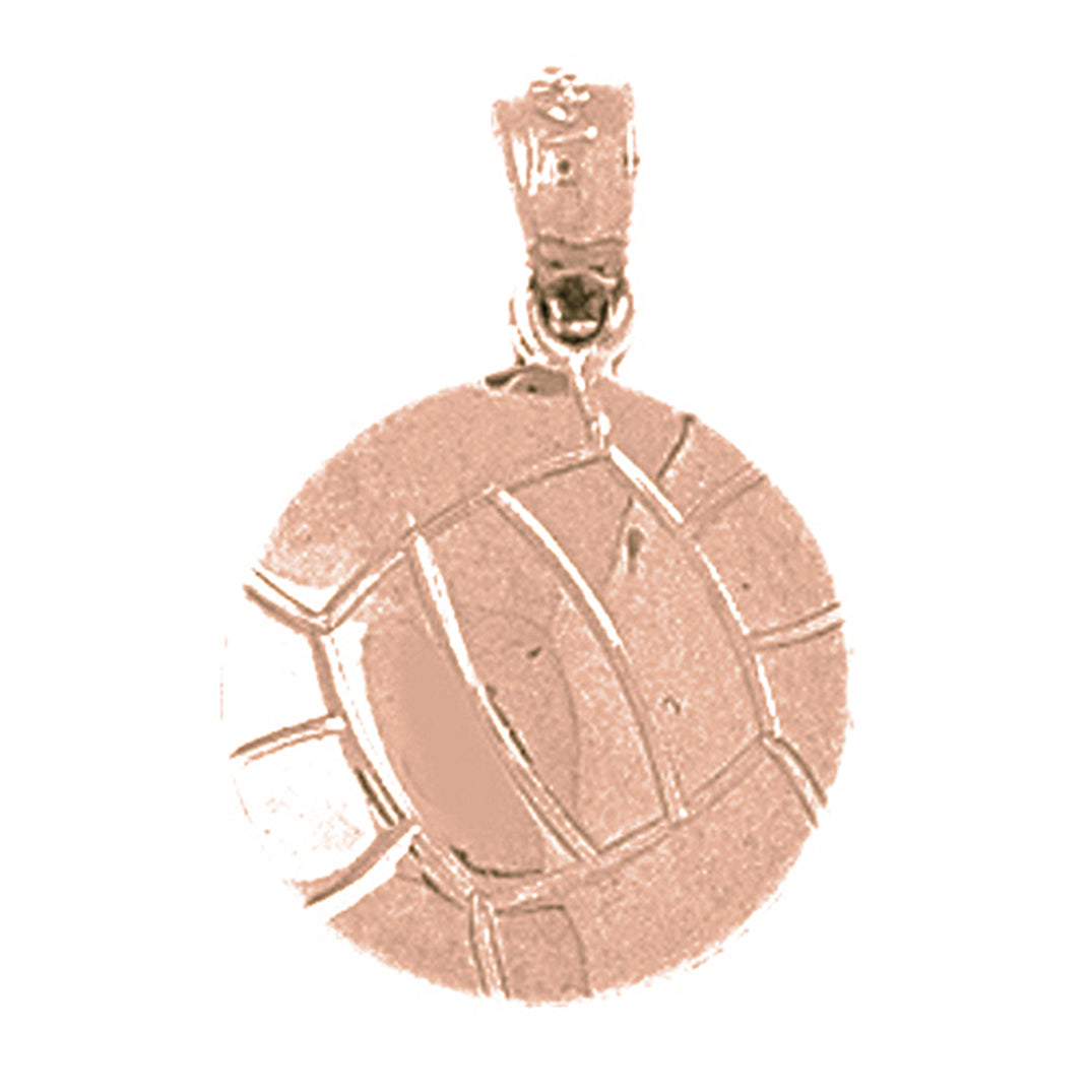 14K or 18K Gold Volleyball Pendant