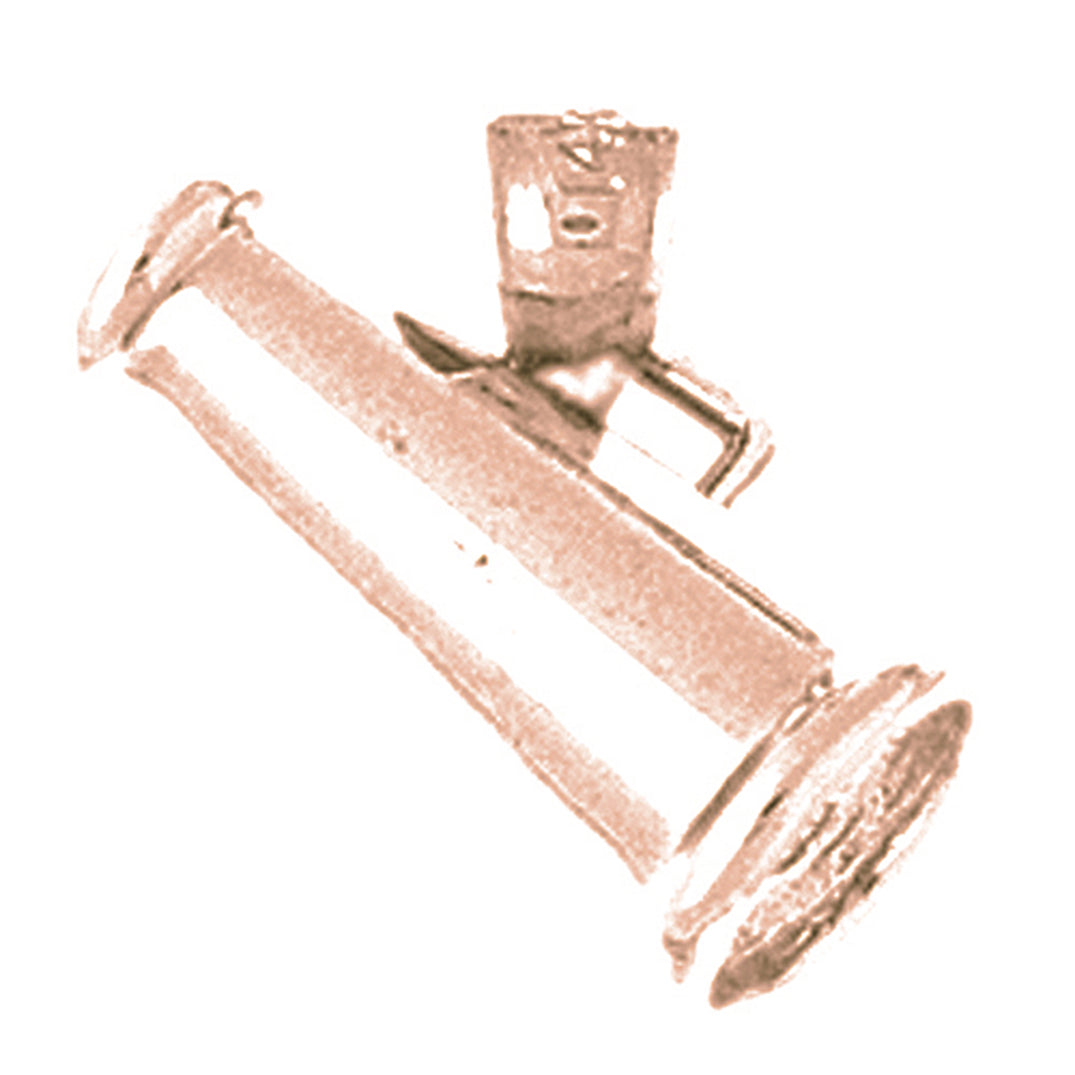 10K, 14K or 18K Gold 3D Megaphone Pendant