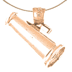 3D-Megaphon-Anhänger aus 10 Karat, 14 Karat oder 18 Karat Gold