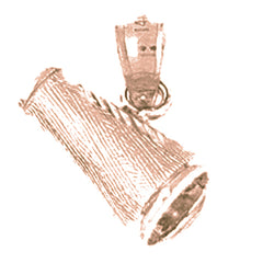 10K, 14K or 18K Gold 3D Megaphone Pendant