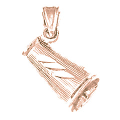 14K or 18K Gold 3D Megaphone Pendant