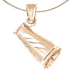 14K or 18K Gold 3D Megaphone Pendant