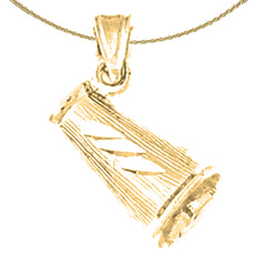 14K or 18K Gold 3D Megaphone Pendant