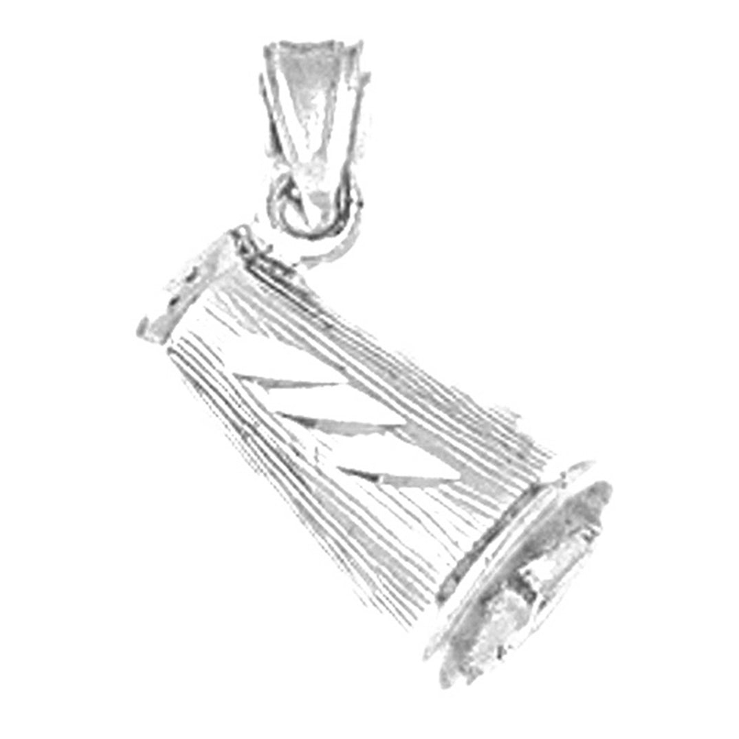 14K or 18K Gold 3D Megaphone Pendant