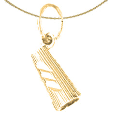 14K or 18K Gold 3D Megaphone Pendant