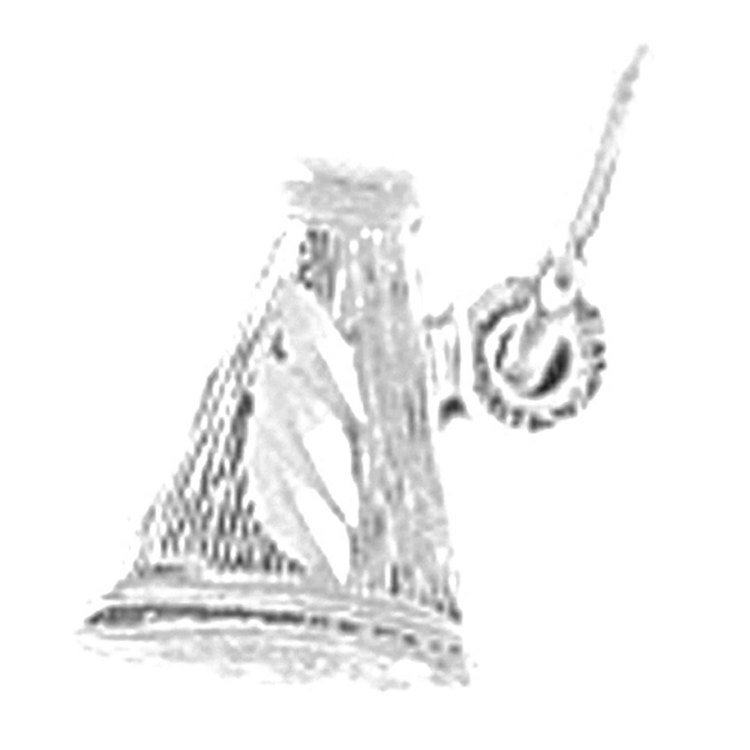 14K or 18K Gold Cheerleader Baton Pendant