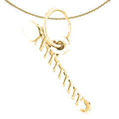 Colgante de animadora de oro de 14 quilates o 18 quilates