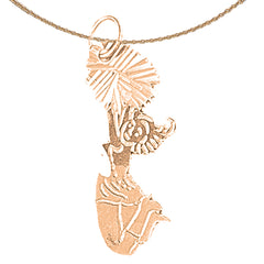 14K or 18K Gold Cheerleader Pendant