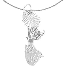 14K or 18K Gold Cheerleader Pendant