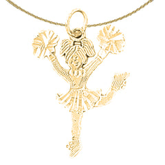 14K or 18K Gold Cheerleader Pendant