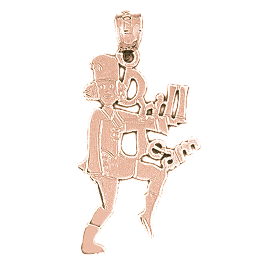 14K or 18K Gold Drill Team Pendant