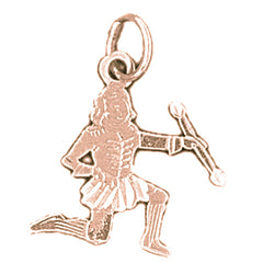 14K or 18K Gold Cheerleader Pendant